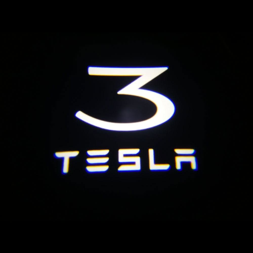 Tesla Model 3 Dynamic Dual Lens Premium Door Puddle Lights Multiple Designs 2017-2023