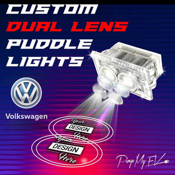 Custom Dual Lens LED Courtesy Door Projector Puddle Lights for Volkswagen