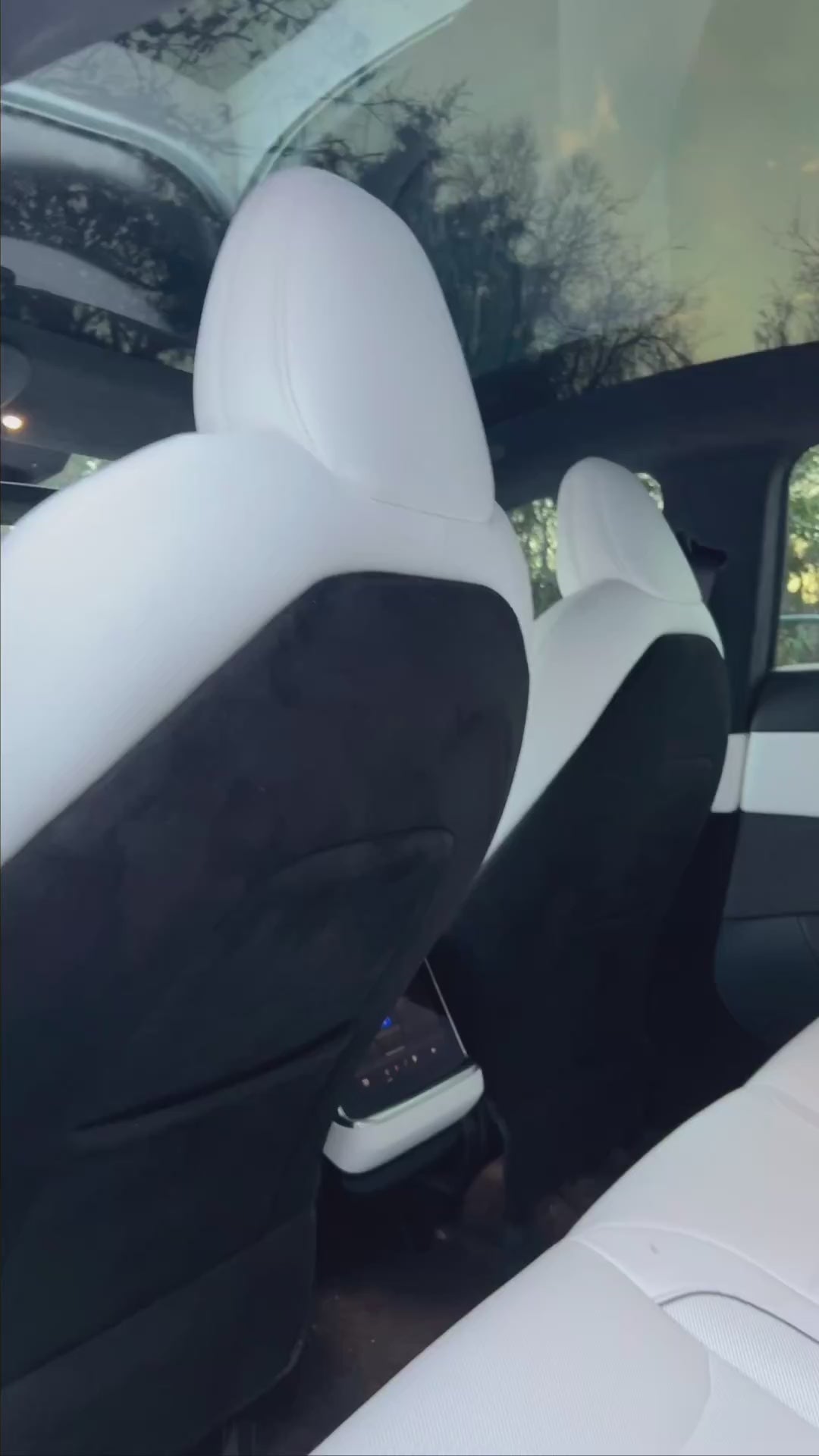 2PCs Vegan Leather Seat Back Protectors For Tesla Model X - 2022-2023