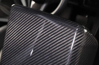 Genuine Carbon Fiber Armrest Fascia Cover For Model Y (Gloss) - PimpMyEV