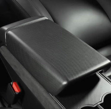 Genuine Carbon Fiber Armrest Fascia Cover For Model Y (Matte) - PimpMyEV