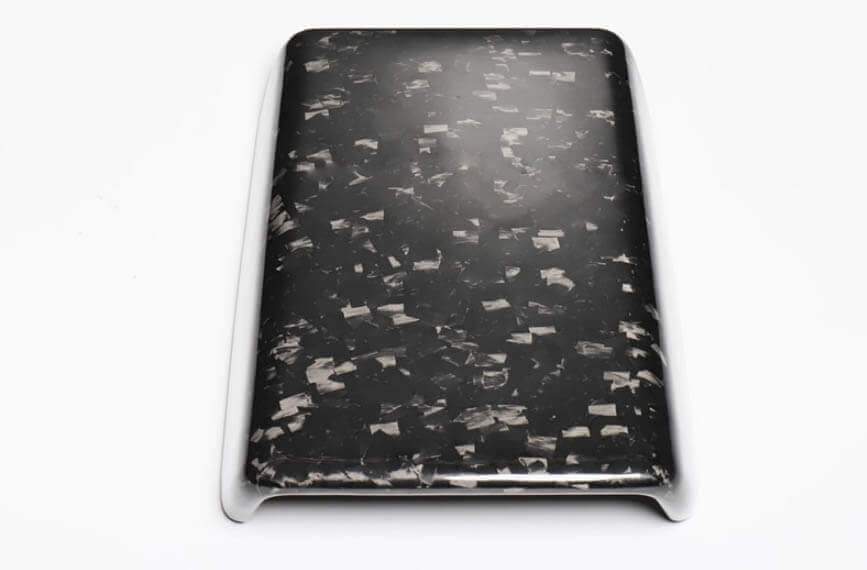Genuine Forged Carbon Fiber Armrest Fascia Cover For Model 3 (Gloss) - PimpMyEV