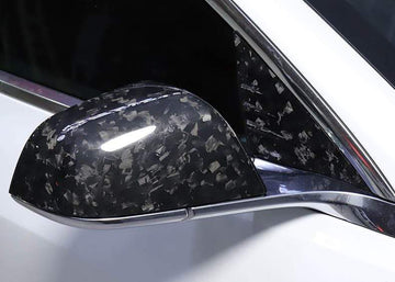 Genuine Forged Carbon Fiber Front Quarter Glass Trims (Gloss) For Model 3 2017-2021 - PimpMyEV