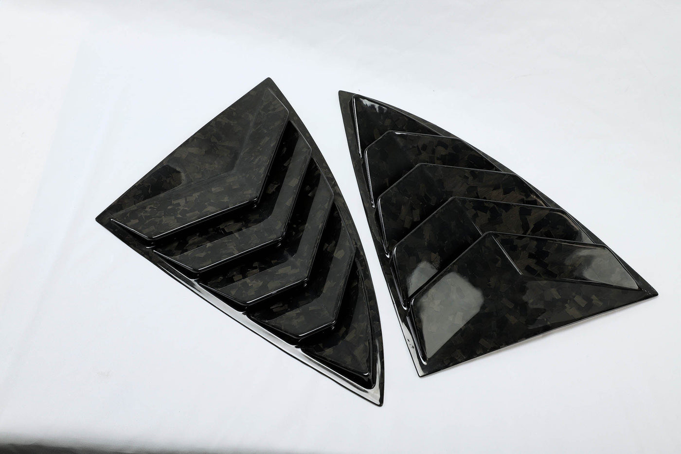 Genuine Forged Carbon Fiber Rear Quarter Glass Louvres Trims For Model Y 2020-2023 - PimpMyEV
