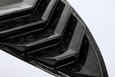 Genuine Forged Carbon Fiber Rear Quarter Glass Louvres Trims For Model Y 2020-2023 - PimpMyEV