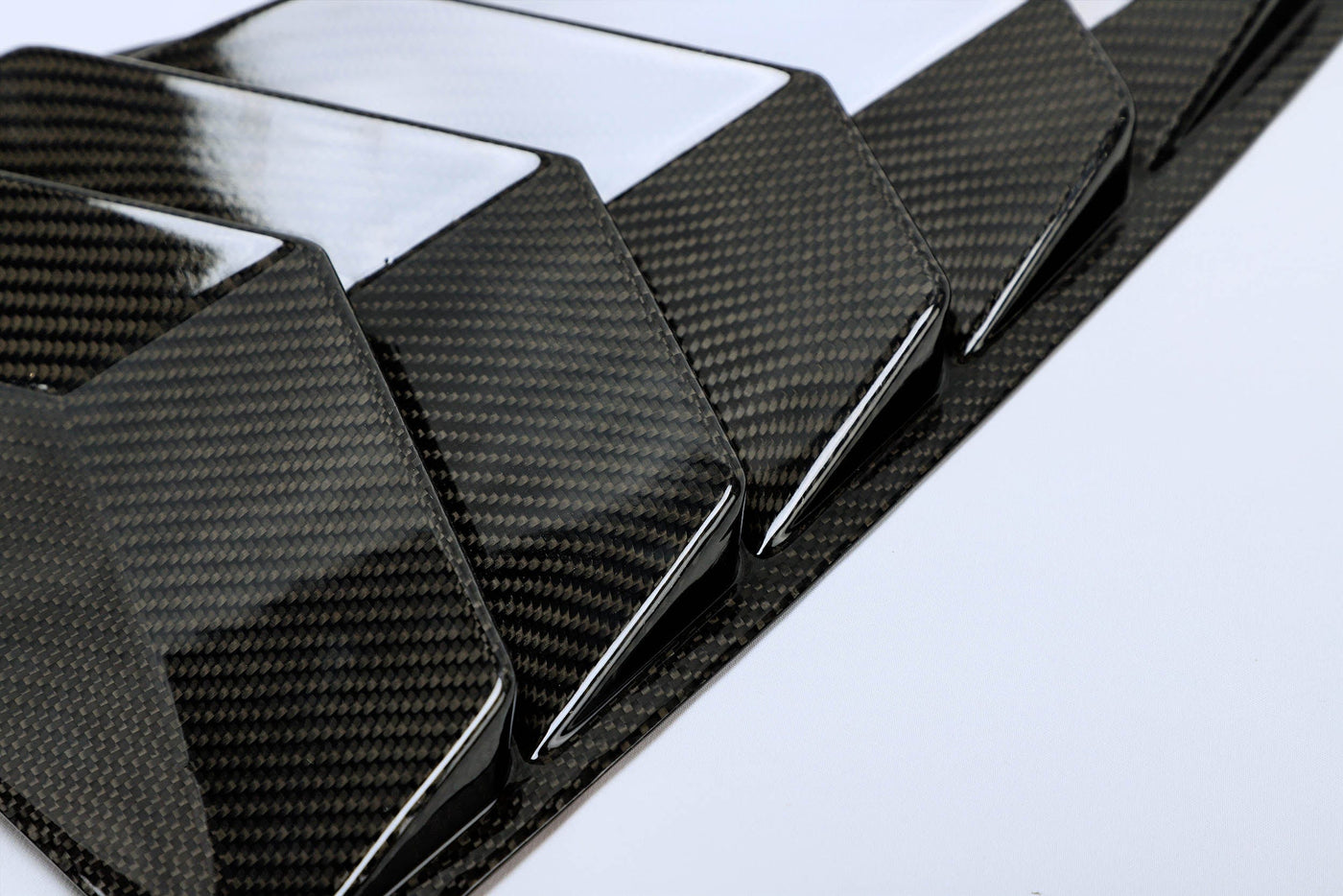 Genuine Gloss Carbon Fiber Rear Quarter Glass Louvres Trims For Model Y 2020-2023 - PimpMyEV