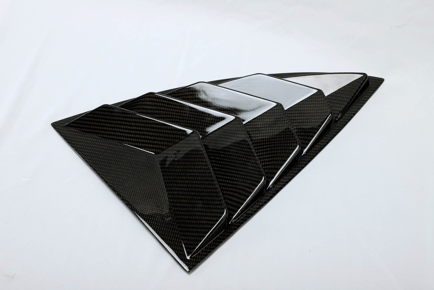 Genuine Gloss Carbon Fiber Rear Quarter Glass Louvres Trims For Model Y 2020-2023 - PimpMyEV