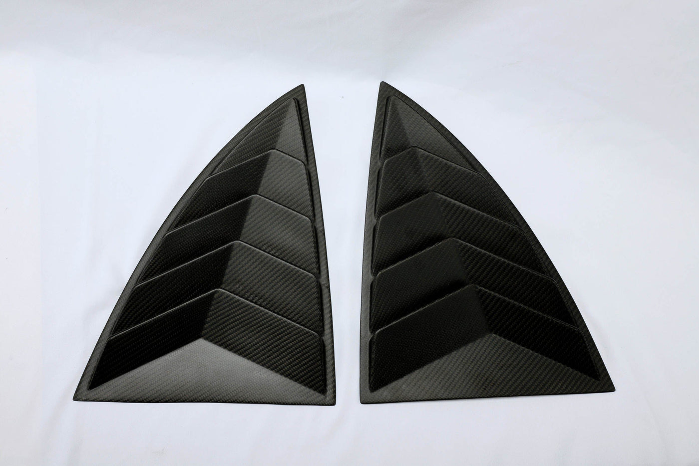 Genuine Matte Carbon Fiber Rear Quarter Glass Louvres Trims For Model Y 2020-2023 - PimpMyEV