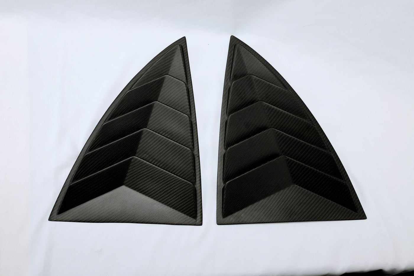 Genuine Matte Carbon Fiber Rear Quarter Glass Louvres Trims For Model Y 2020-2023 - PimpMyEV