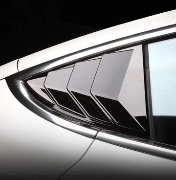 Rear Quarter Glass Extended Gill Trims Carbon Fiber / Black  For Model 3 2017-2021 - PimpMyEV