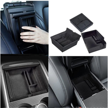 4Pcs Storage Trays Set For Center Console Tesla Model 3 2021-2022 - PimpMyEV