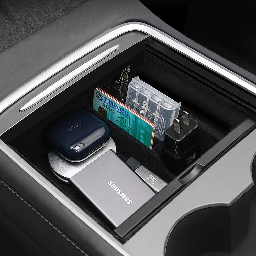 Organizer Console Centrale Per Tesla Model 3/Y - 2 Pezzi In TPE, Antiscivolo E Impermeabile - Foto 6