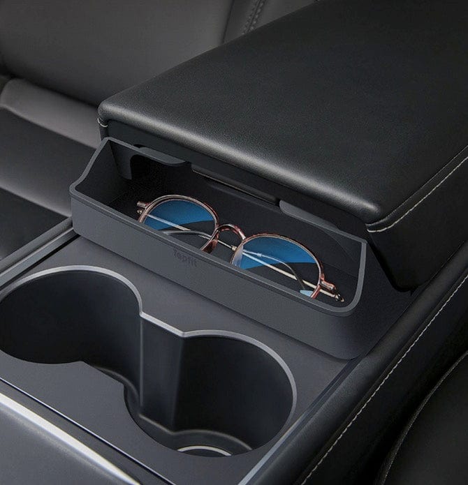 Armrest Storage Sunglasses Tray For Tesla Model 3 2017-2023 - PimpMyEV