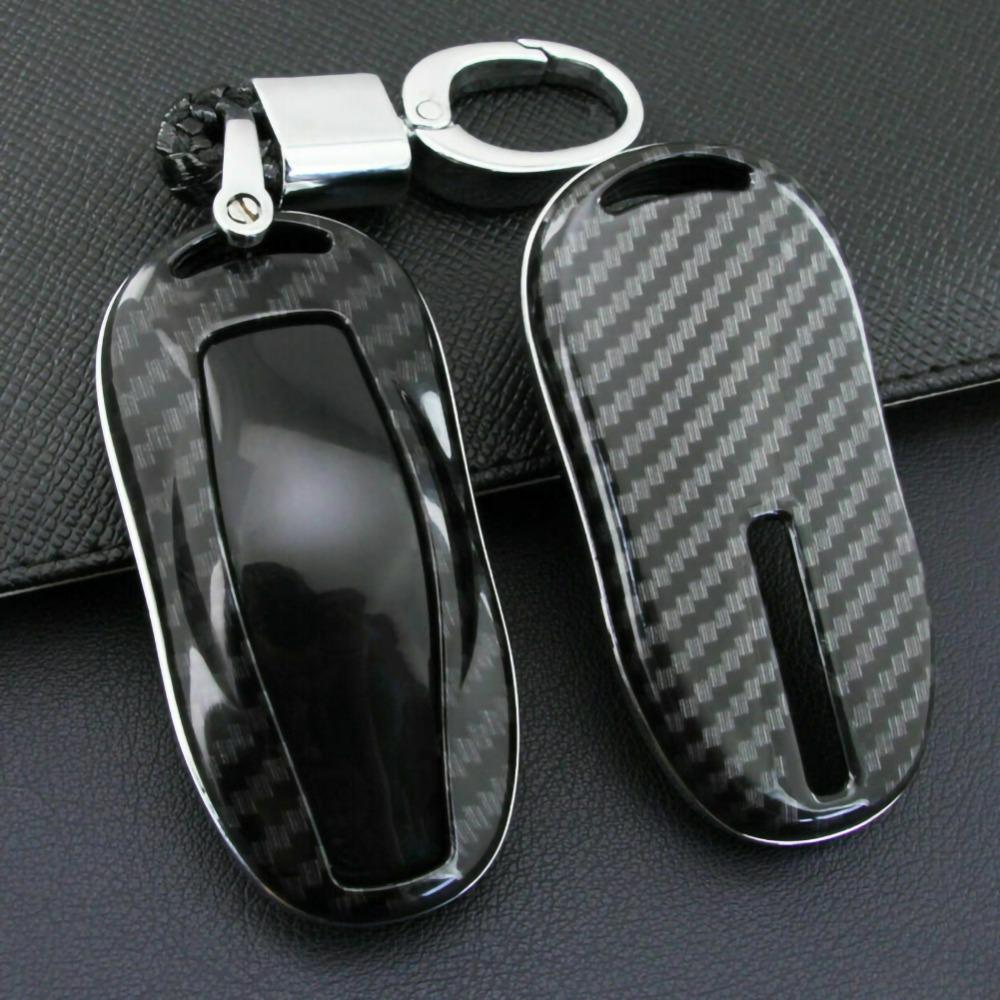 Carbon Fiber Effect Key Case/Cover for Tesla Model 3 2017-2023
