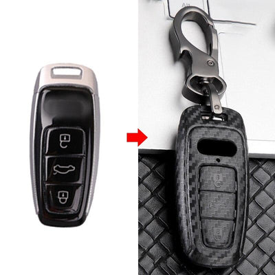 Carbon Fiber Style Key Fob Case for Audi e-tron 50 - PimpMyEV