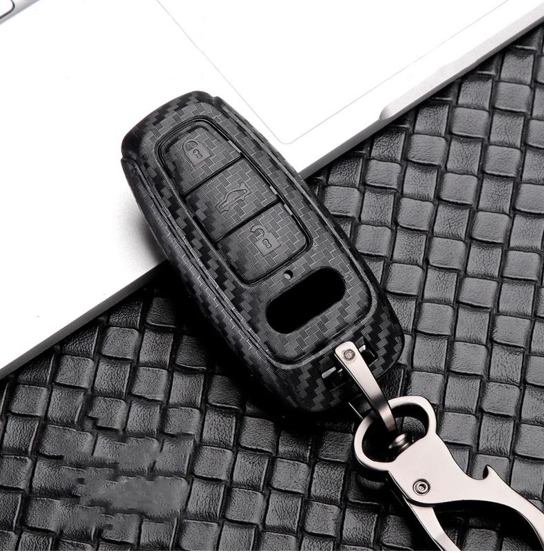 Carbon Fiber Style Key Fob Case for Audi e-tron 50 - PimpMyEV