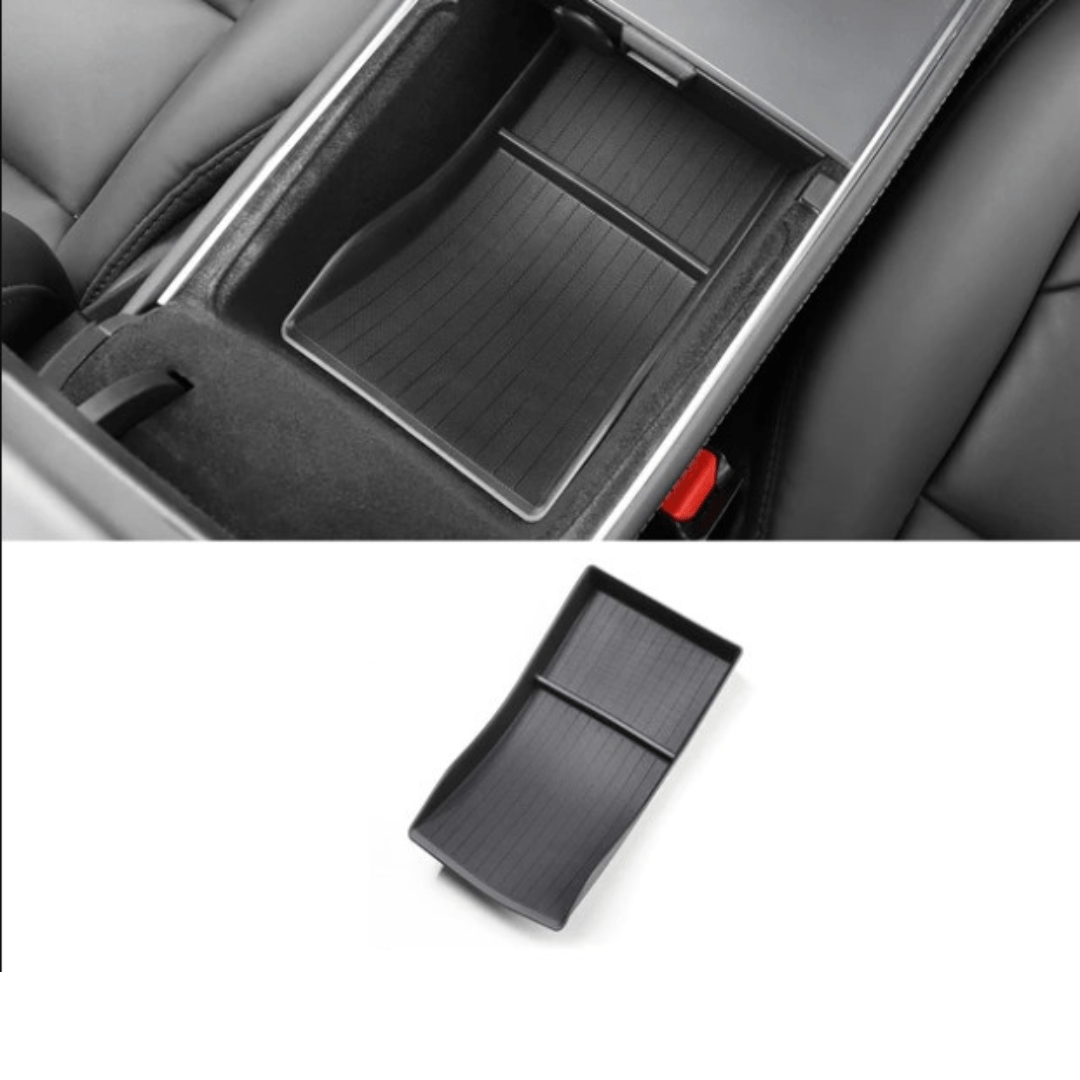 Center Console Storage Organizer With Cup Holders For Tesla Model