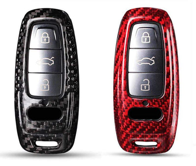 Genuine Carbon Fiber Key Fob Case Cover for Audi e-tron (2 colors) - PimpMyEV