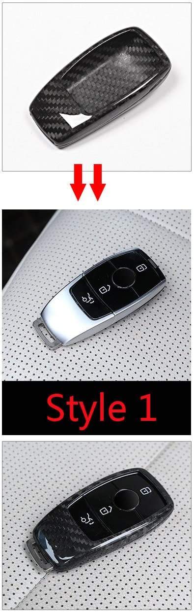 Carbon Fiber Plastic Car Key Case Cover For Mercedes Benz A B C E G - Foto 9
