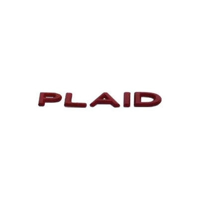 Tesla Plaid Word Lettering Emblem Badge - PimpMyEV