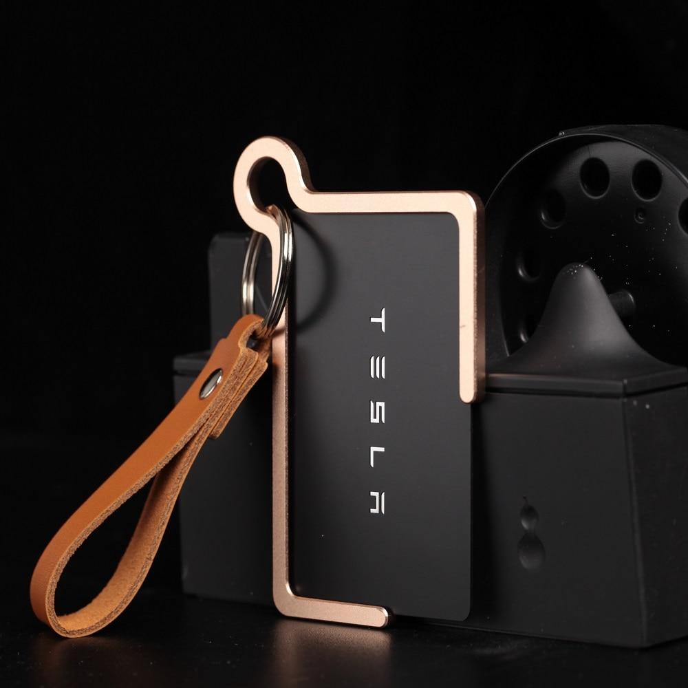 Metal Key Card Holder for Tesla Model 3 & Y, Gold