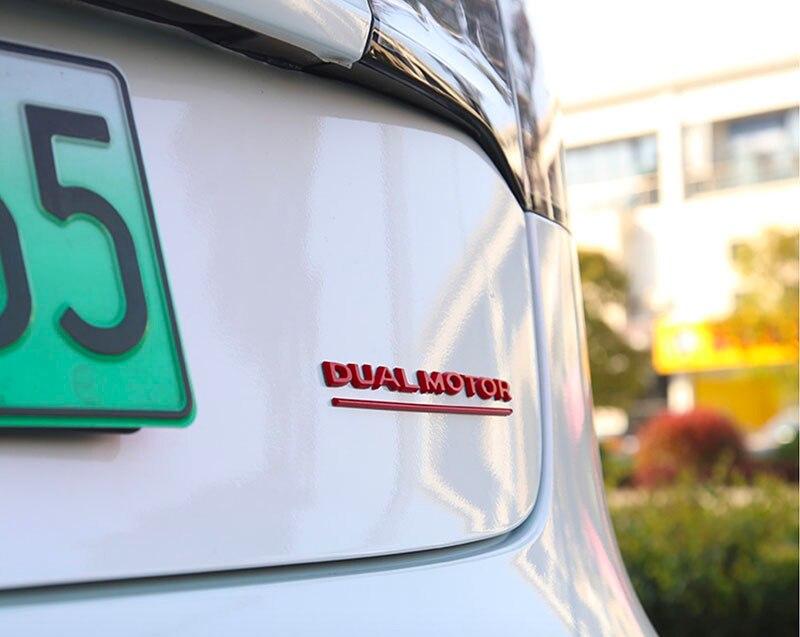 DUAL MOTOR Trunk Badge Emblems for All Teslas (5 color options) - PimpMyEV