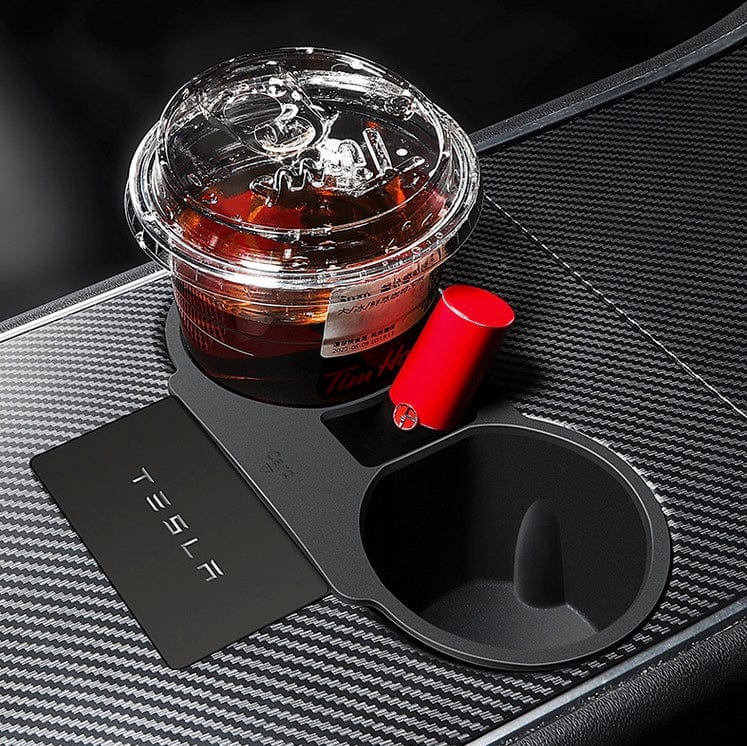 Tesla Armrest Cover For Model Y Juniper/3 Highland Center Console Overlay Protection - 2025.03 Model Y Juniper & 2023.10 Model 3 Highland / Black