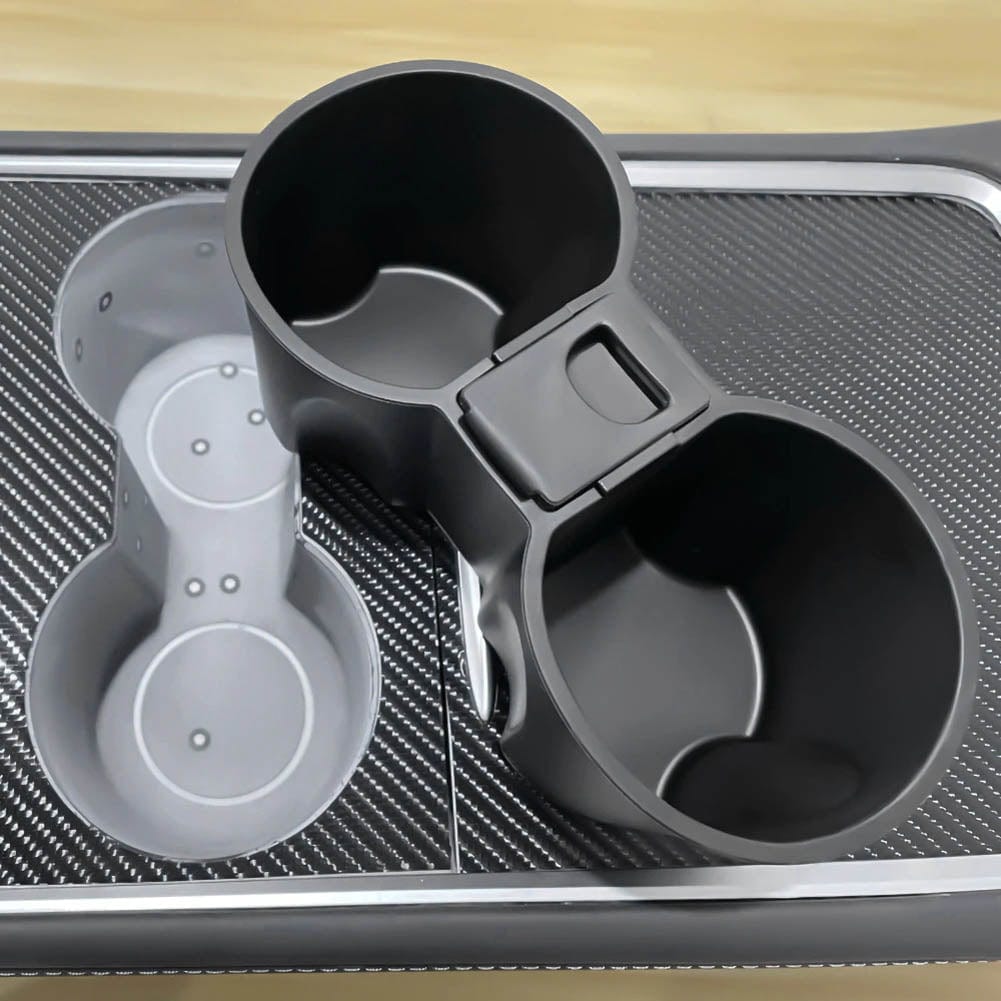 Non-Slip Center Console Cup Holder With Storage Compartment For
