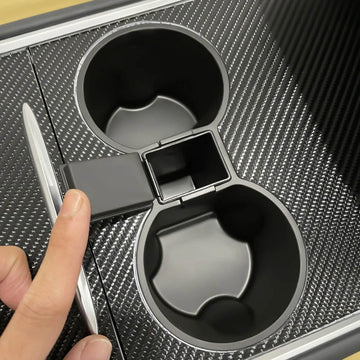 Non-Slip Rubber Insert With Storage For Cup Holders for Model Y 2021-2022 - PimpMyEV