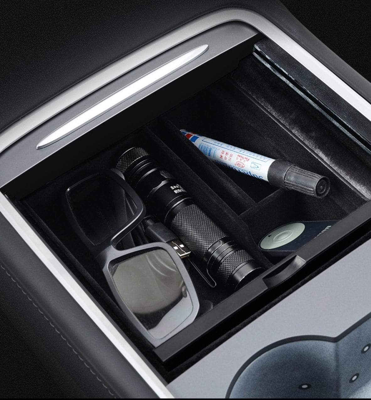 Voor Tesla Model Y 20-24 Auto-opbergdoos onder de stoel Voor- en Voor Tesla Model Y 20-24 Auto-opbergdoos onder de stoel Voor- en