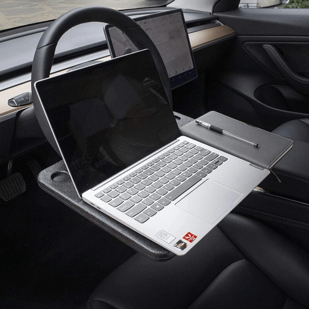 Steering Wheel Picnic / Workstation Tray for Tesla Model Y 2021-2022 - PimpMyEV