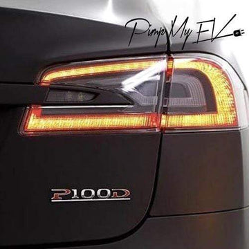 Tesla Model S & X Trim Denomination Emblem Badge Letters - PimpMyEV
