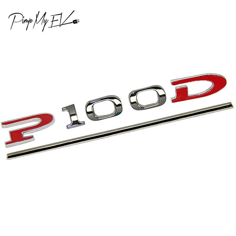 Tesla Model S & X Trim Denomination Emblem Badge Letters - PimpMyEV