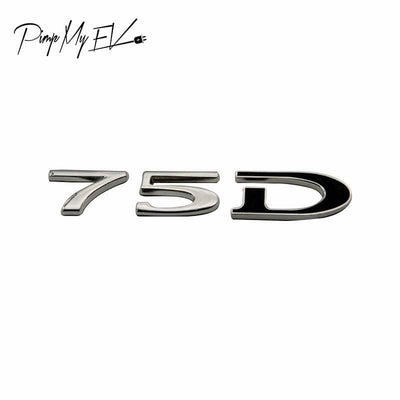 Tesla Model S & X Trim Denomination Emblem Badge Letters - PimpMyEV