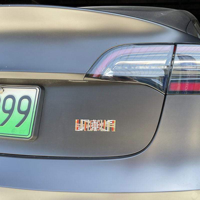 Metall Ersatz Aufkleber für Tesla Model 3 Y Vordere Rückseite Kofferraum  Logo Emblem Abziehbilder Aufkleber Zubehör