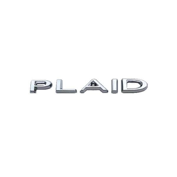Tesla Plaid Word Lettering Emblem Badge - PimpMyEV