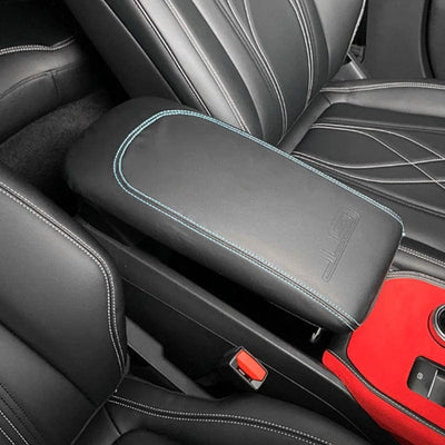 Vegan Leather Armrest Cover For Ford Mustang Mach-E 2021-2023 - PimpMyEV