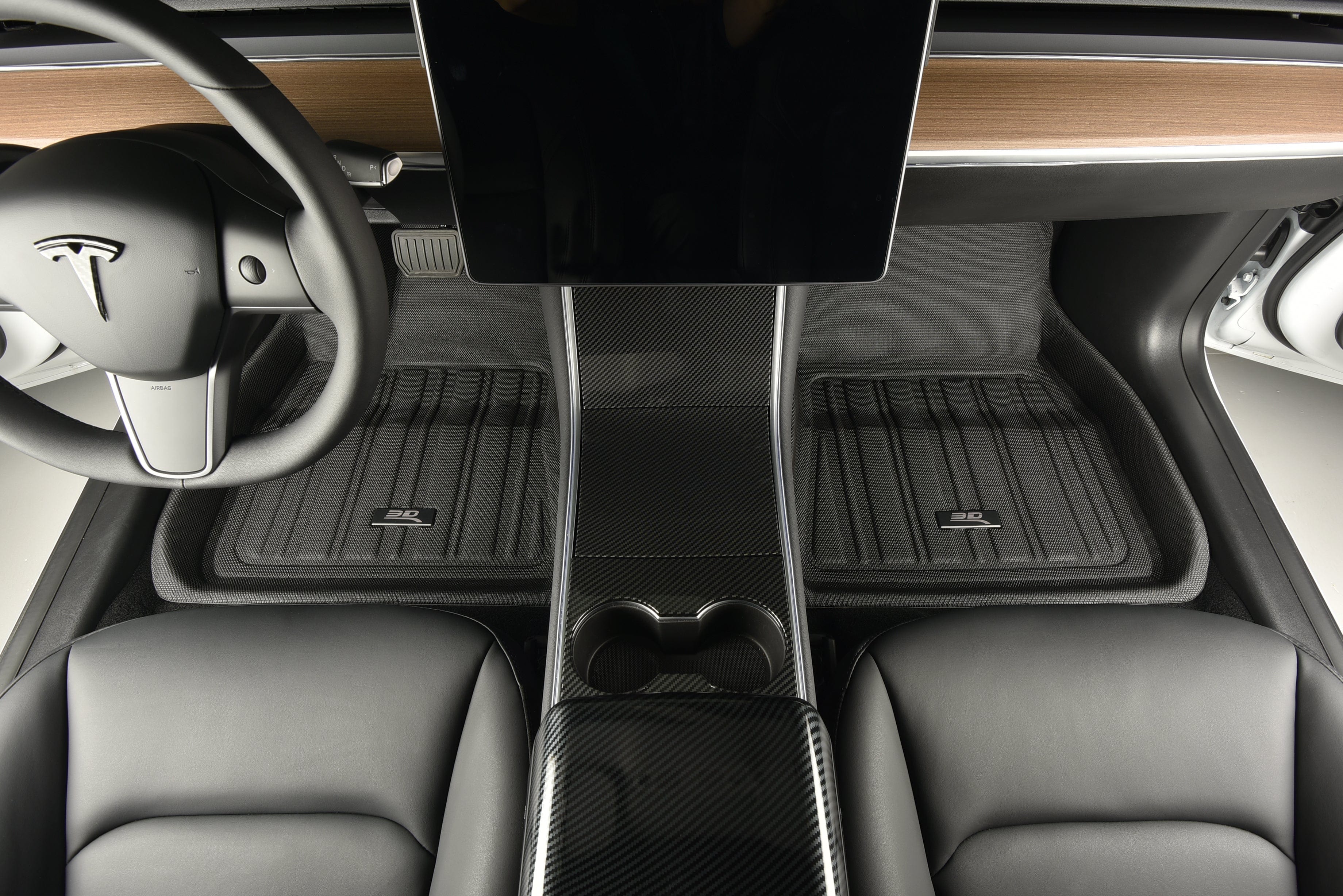 3D MAXpider Maßgeschneiderte Allwetter-Fußmatten der ELEGANT-Serie LHD für  Tesla Model Y 5 SEAT 2021-2023