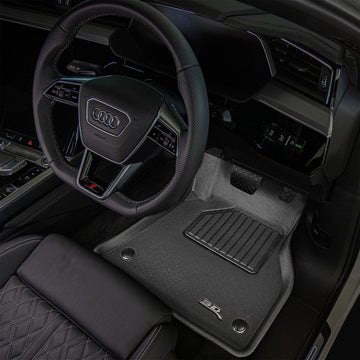 3D MAXpider UK Right Hand Drive RHD Custom Fit All-Weather KAGU Series Floor Mats For Audi E-Tron 55 2021-2023 - PimpMyEV