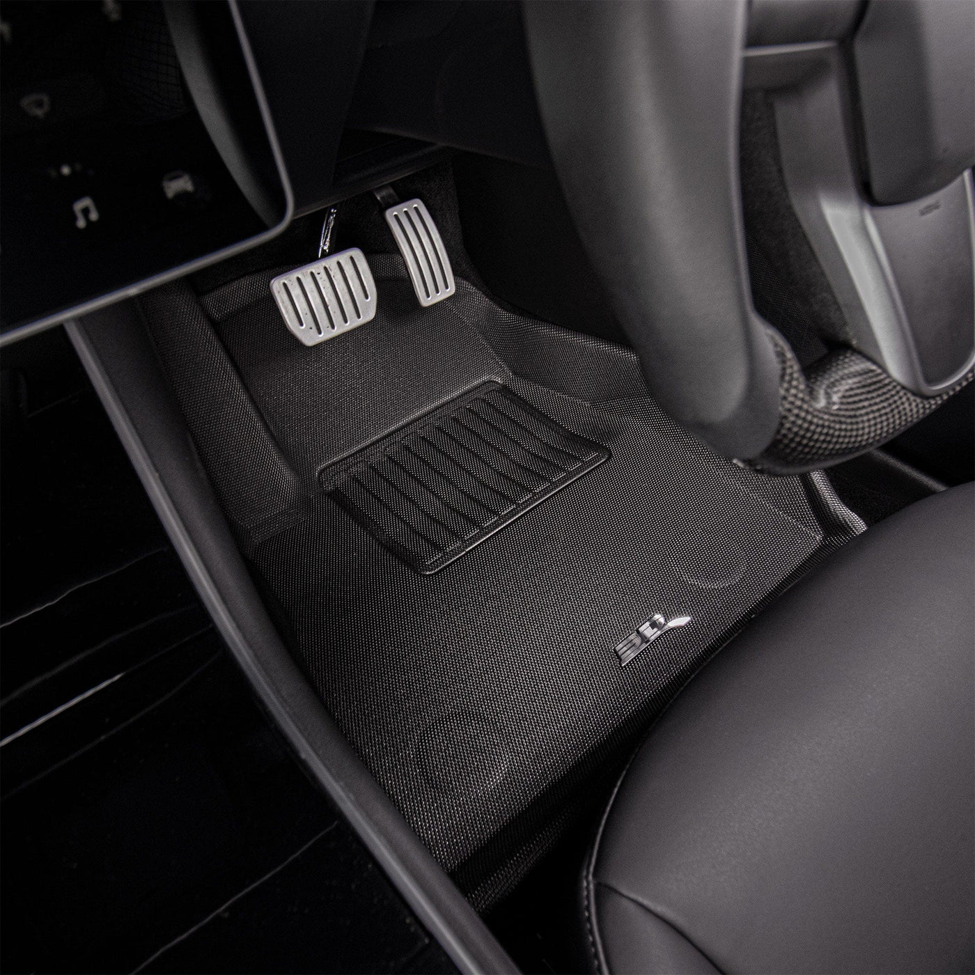 3D MAXpider UK Right Hand Drive RHD Custom Fit All-Weather KAGU Series Floor Mats For Tesla Model 3 5 SEAT 2020-2023 - PimpMyEV