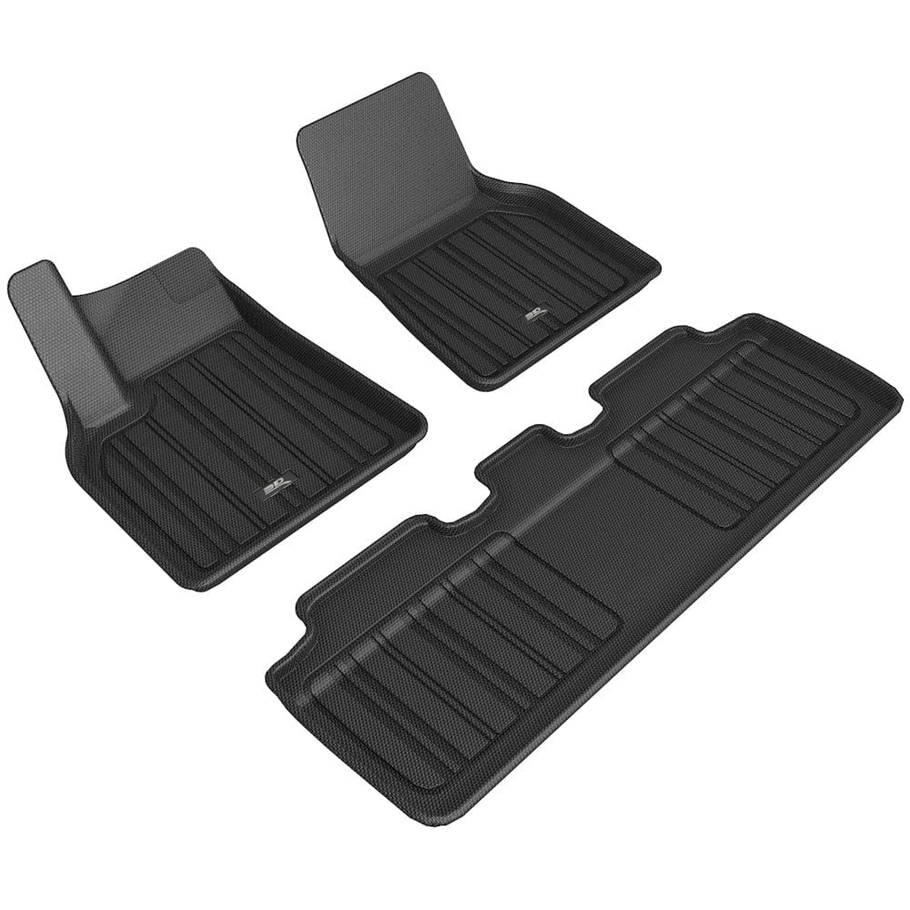 3D MAXpider Custom Fit All-Weather ELITECT Series LHD Floor Mats For Tesla Model Y 5 SEAT 2021-2023 - PimpMyEV