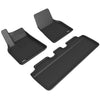 3D MAXpider Custom Fit All-Weather KAGU Series LHD Floor Mats For Tesla Model Y 5 SEAT 2020