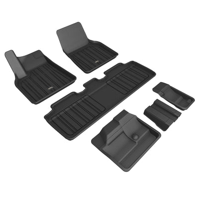 3D MAXpider Custom Fit All-Weather ELITECT Series LHD Floor Mats For Tesla Model Y 7 SEAT 2021-2023 - PimpMyEV