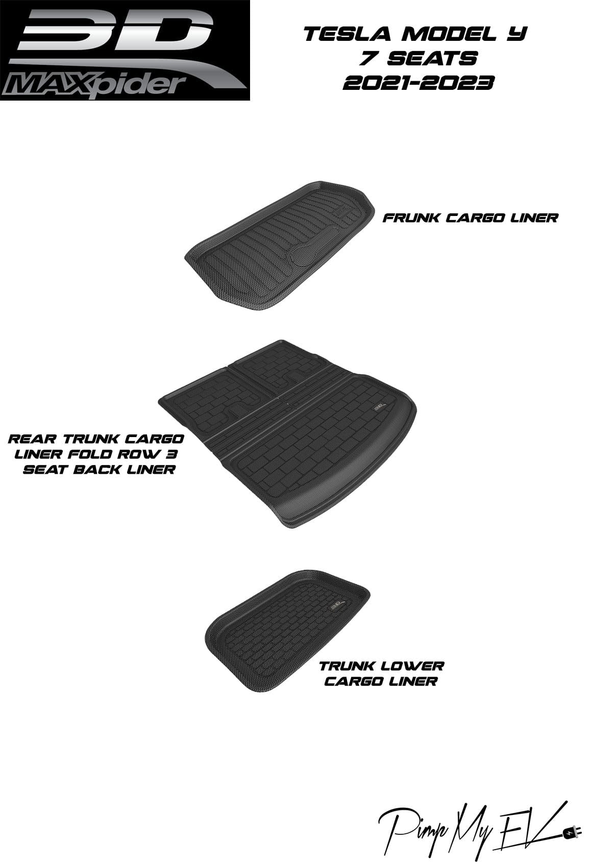 3 D MAXpider Cargo Custom Fit All-Weather Floor Mat for Select Kia