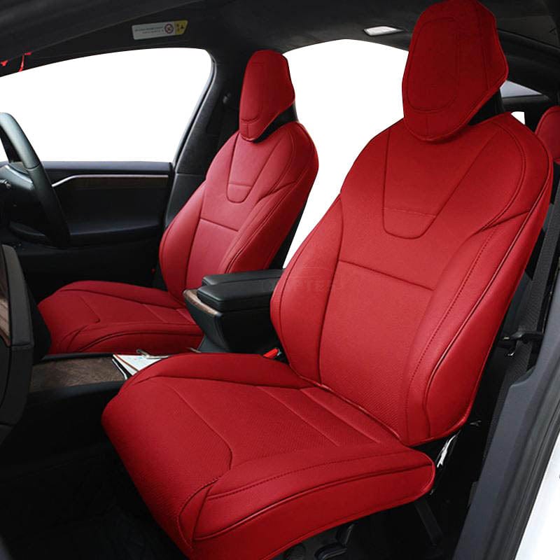 Kundenspezifische Premium-Autositzbezüge aus veganem Leder für Tesla Model  X 2015-2020