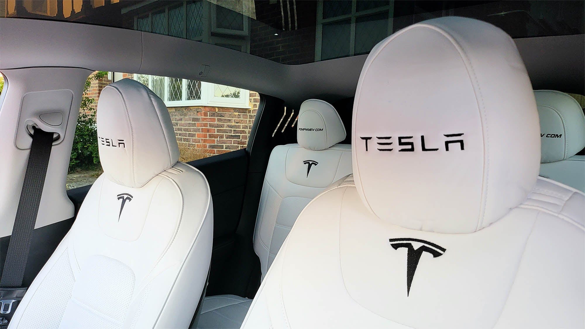 DVSWRB Housse de SièGe de Cuir Voiture PersonnaliséE pour Tesla Model X  Model-X 2015-2022, Ensembles de Housses de SièGe Cuir de Auto ImperméAble  Protecteur, Fit avec L'Airbag, Seat Covers : : Auto