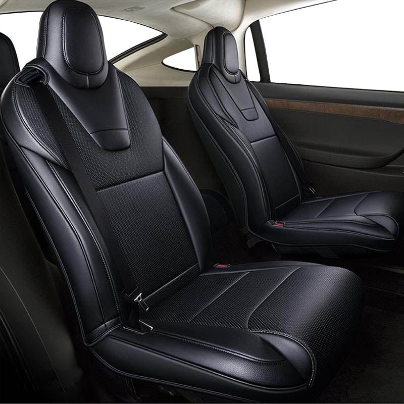 DVSWRB Housse de SièGe de Cuir Voiture PersonnaliséE pour Tesla Model X  Model-X 2015-2022, Ensembles de Housses de SièGe Cuir de Auto ImperméAble  Protecteur, Fit avec L'Airbag, Seat Covers : : Auto