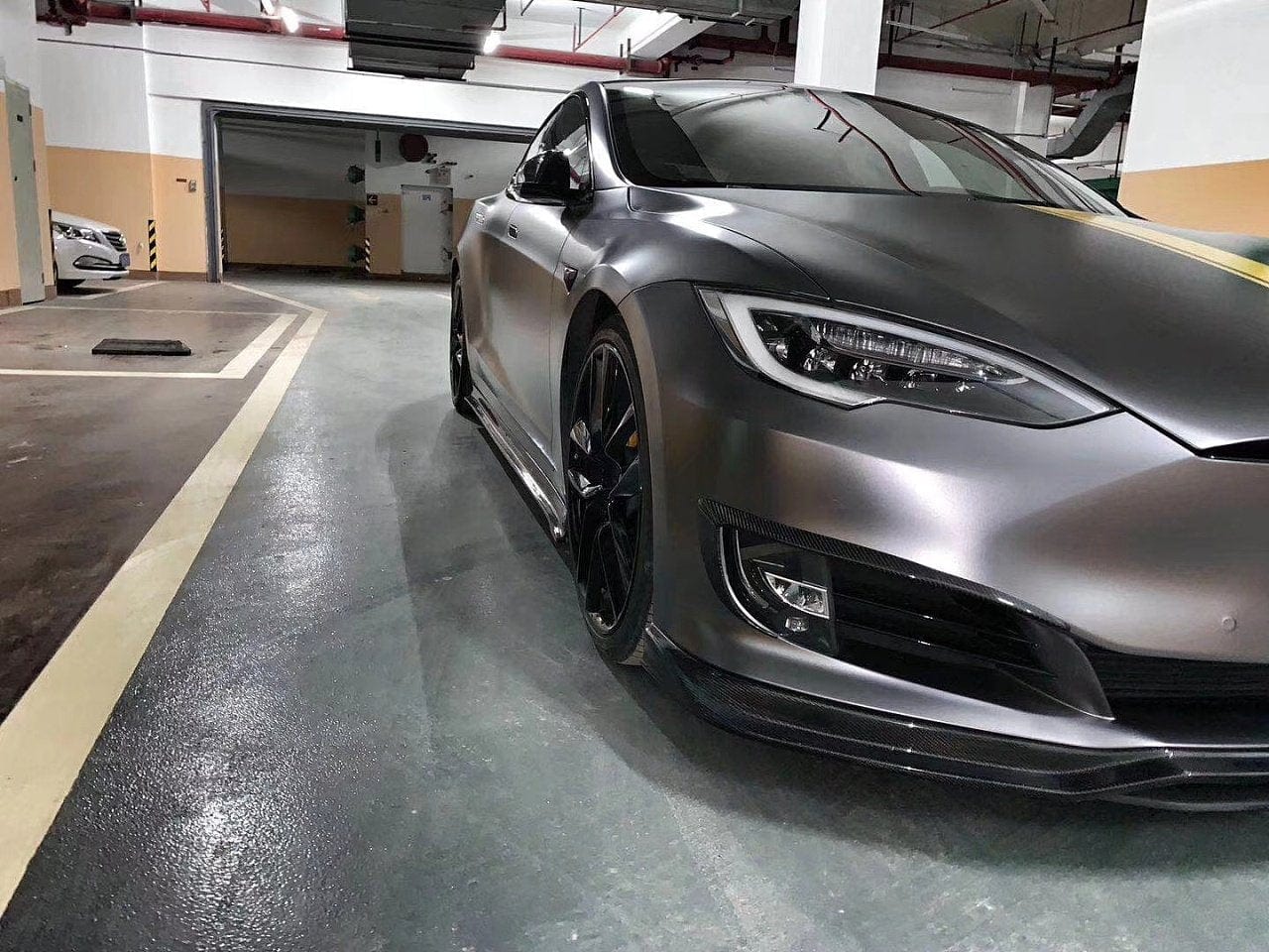 CMST Genuine Carbon Fiber Front Lip Tesla Model S 2016-2020
