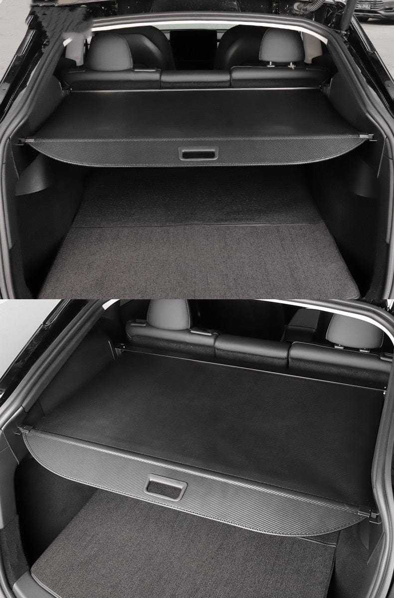 Tesla Model Y, einziehbare hintere Kofferraum-Laderaumabdeckung
