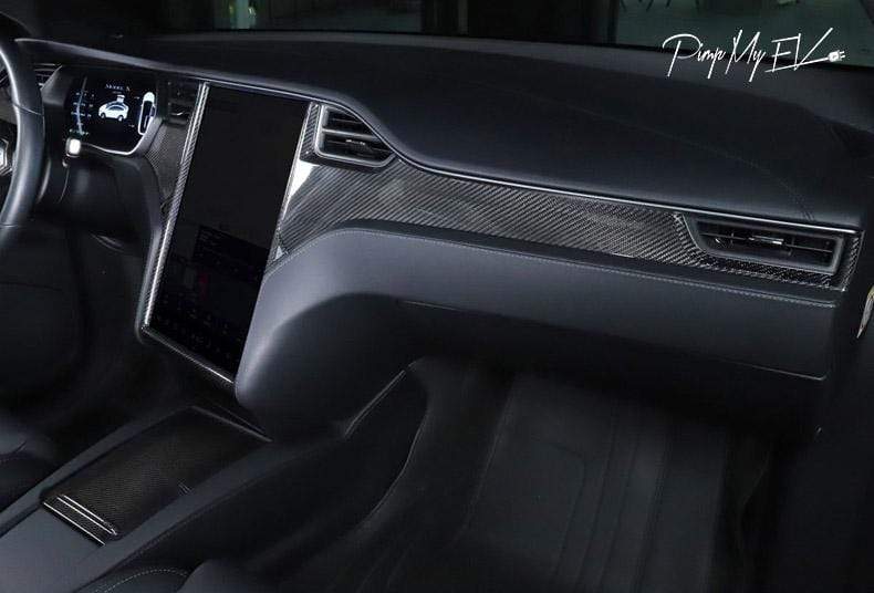 Genuine Carbon Fiber Dashboard Trim For Model S (Gloss) - PimpMyEV